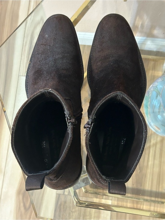 To Boot Adam Derrick Dark Brown Suede Leather Zipper Chelsea Boots Size 10.5 main image 11